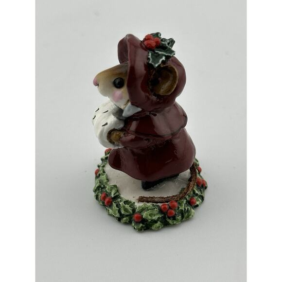 Wee Forest Folk " Miss Noel" M-146 1989 AP Burgundy Coat Retired - Picture 5 of 9